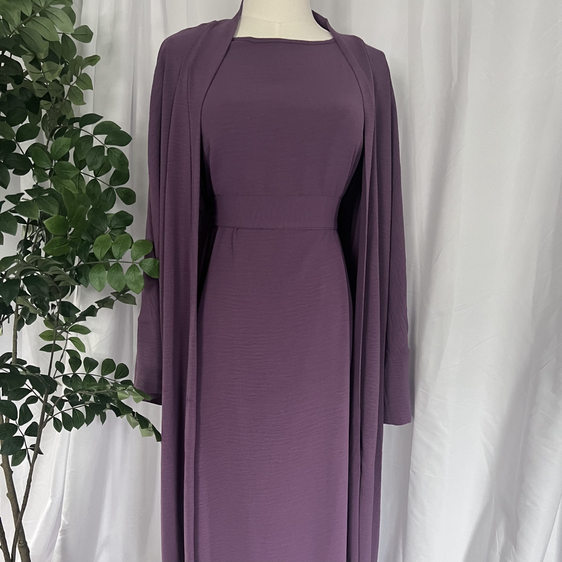 Four Piece Abaya - Purple